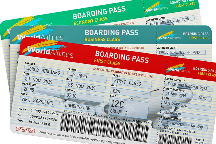 Ilustrasi tiket pesawat. Kemenhub tak perlu persetujuan INACA untuk turunkan tarif batas atas tiket pesawat.