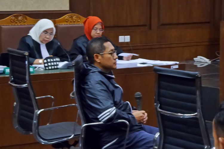 Anas Urbaningrum jadi saksi di sidang kasus korupsi pengadaan e-KTP di Pengadilan Tipikor Jakarta, Kamis (23/11/2017).