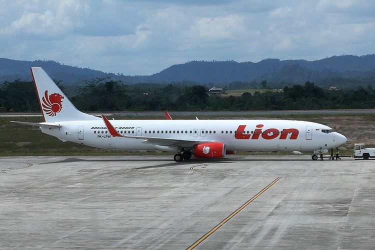 Pesawat Lion Air di Bandara APT Pranoto Samarinda Kalimantan Timur beberapa waktu lalu
