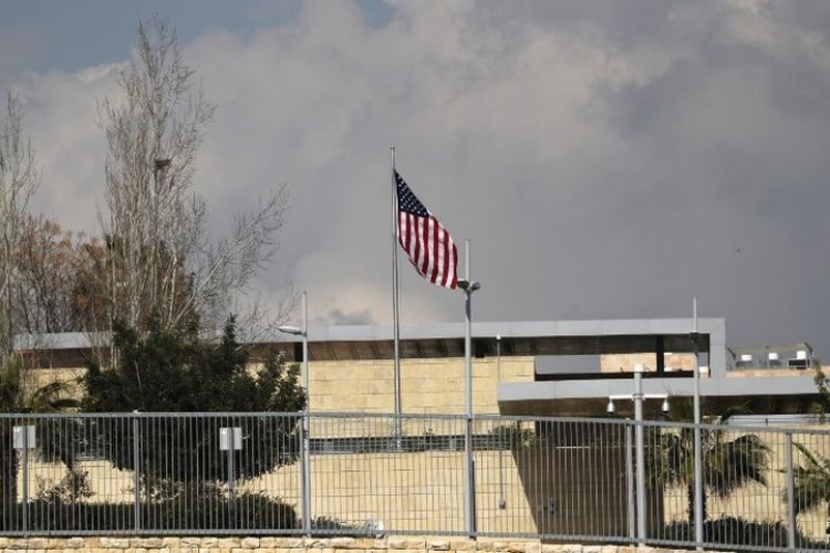 Gedung konsulat AS di Yerusalem yang rencananya bakal difungsikan sebagai kedutaan besar sementara setelah pemindahan yang dijadwalkan pada Mei mendatang.