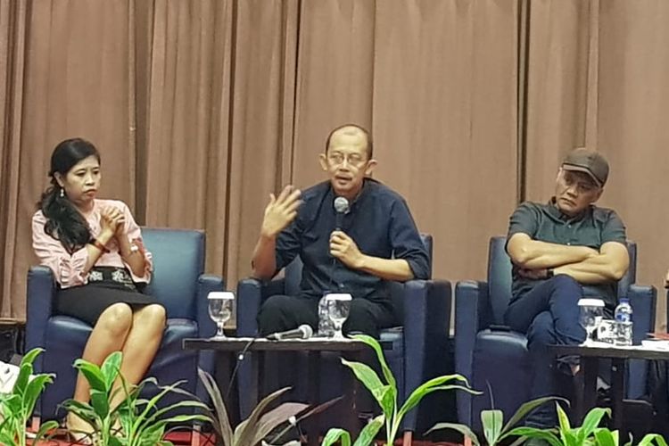 Handoyo Taher saat menjadi pembicara di diskusi tentang RUU KKS di Universitas Atmajaya, Jakarta Pusat, Kamis (5/9/2019).