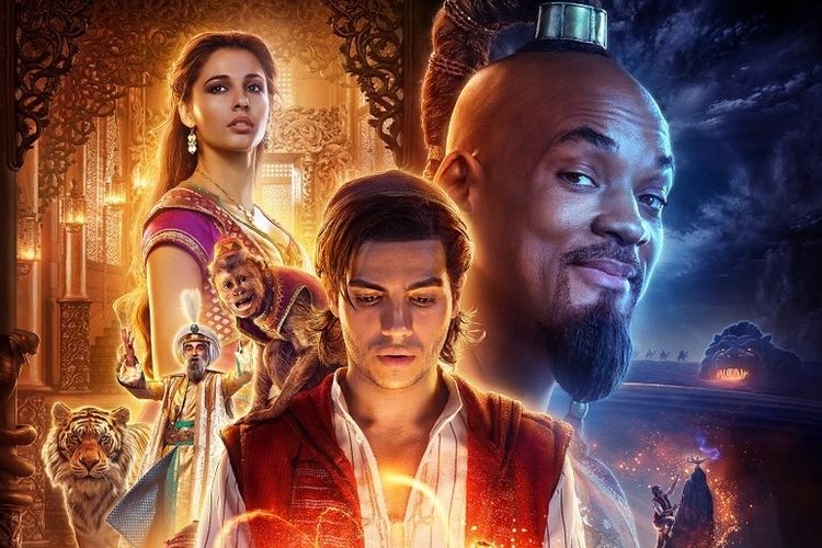 Poster resmi film live-action Aladdin (2019).