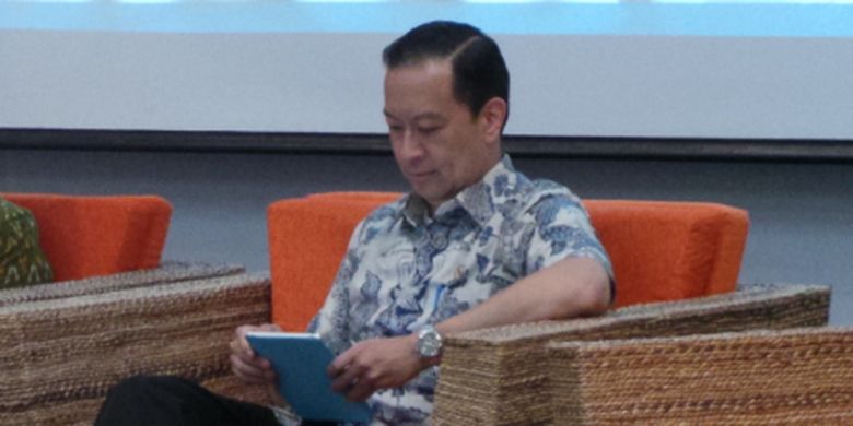 Kepala Badan Koordinasi Penanaman Modal (BKPM) Thomas Trikasih Lembong, di diskusi Forum Merdeka Barat 9, Gedung Kemenkominfo, Jakarta Pusat, Kamis (27/7/2017).