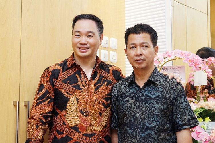 Dua Pendiri Giat Kurnia: Sugiat Moeljo Soedarmo, pemijat atlet nasional (kanan) bersama Rudy Kurniawan, pengusaha sekaligus sport enthusiast (kiri). 