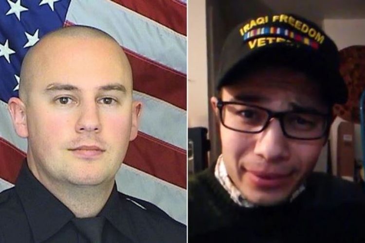 Mathew Riehl (kanan) pelaku penembakan Colorado Minggu (31/12/2017). Aksinya menewaskan Deputi Kepolisian Douglas County, Zackari Parrish (kiri).