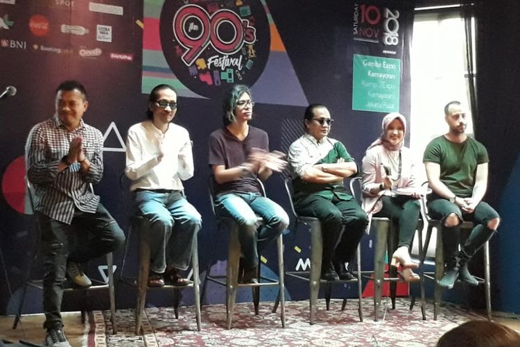 Anang Hermansyah menghadiri jumpa pers The 90s Festival di Foodism,  Kemang Raya, Jakarta Selatan, Kamis (25/10/2018).