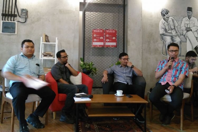 Diskusi publik dengan tema Saracen, Media Sosial, dan Politisasi Islam di Jakarta, Selasa (29/8/2017).