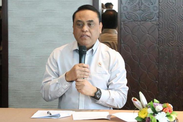 Menpan RB Syafruddin saat jumpa pers seusai Rapat Koordinasi Penyampaian Rincian Penetapan Kebutuhan Formasi PNS dan Persiapan Pengadaan CPNS Tahun 2018 di Jakarta, Kamis (06/09/2018).