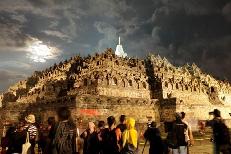 Candi Borobudur di Magelang, Jawa Tengah.