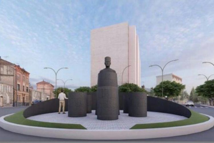 Desain bunderan Bung Karno yang rencananya dibuat di pusat kota Aljir, Aljazair.