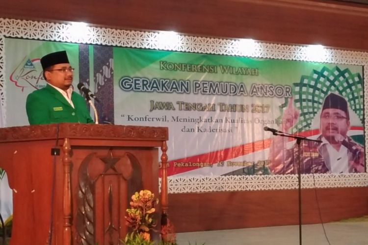 Ketua Gerakan Pemuda Ansor Yaqut Cholil mendukung Gubernur Jawa Tengah Ganjar Pranowo untuk melanjutkan kepemimpinan di Jawa Tengah