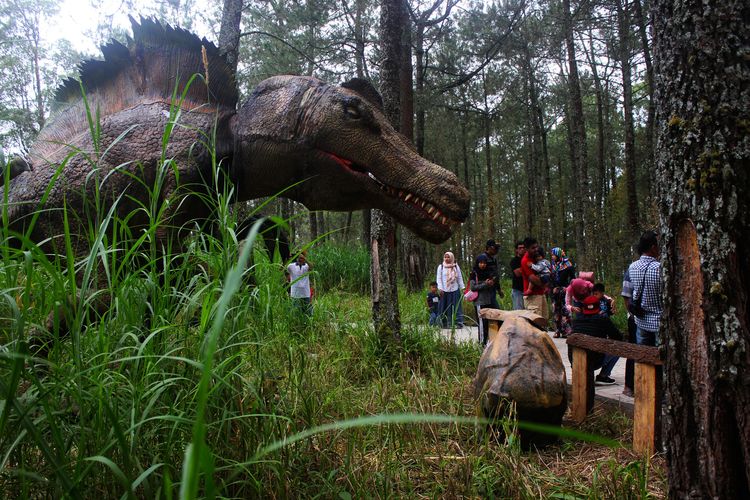 Letak geografis Mojosemi  Forest Park di kaki Gunung Lawu dengan hutan pinus dan memiliki ribuan pohon raksasa membuat wahana Dinosaurus Park mirip suasana aslinya di zaman purba. 