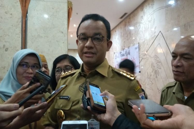 Gubernur DKI Jakarta Anies Baswedan di Balai Kota DKI Jakarta, Jalan Medan Merdeka Selatan, Jakarta Pusat, Selasa (26/2/2019).
