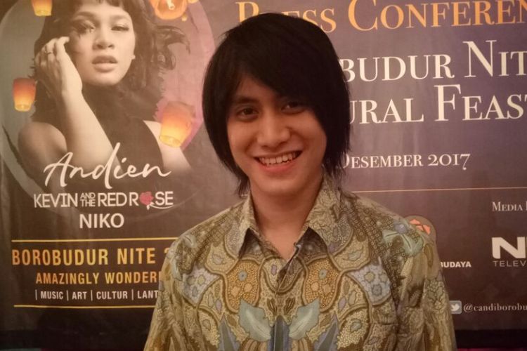 Kevin Aprilio saat ditemui pada jumpa pers Borobudur Nite & Cultural Feast 2017 di kawasan Sarinah, Jakarta Pusat, Kamis (7/12/2017).