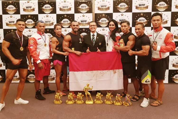 Para atlet Perbafi-NABBA WFF berhasil mengantarkan Merah Putih menjadi juara umum di ajang WFF Asia Pasific PRO/AM Championship 2017. 