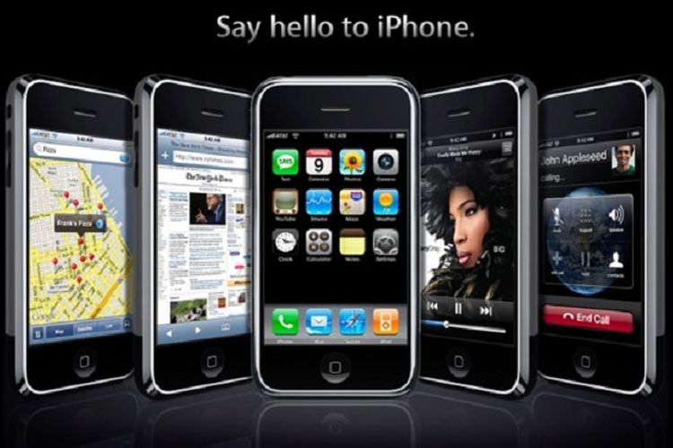 Poster iPhone generasi pertama tahun 2007