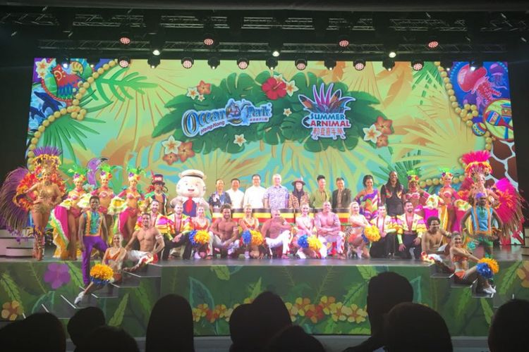 Pembukaan acara Ocean Park Summer Carnimal 2018. Foto diambil pada Senin (25/6/2018).