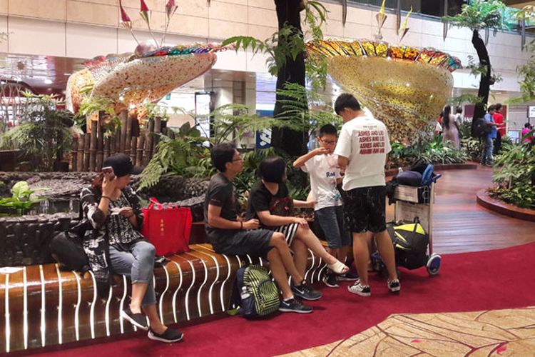 Bandara Changi Singapura, Selasa (18/7/2017).