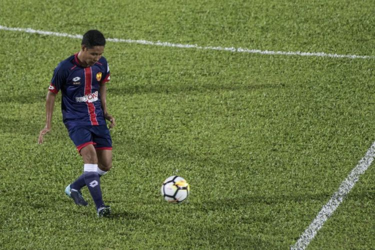 Evam Dimas melakoni debut bersama Selangor FA di Liga Super Malaysia, Minggu (4/2/2018).