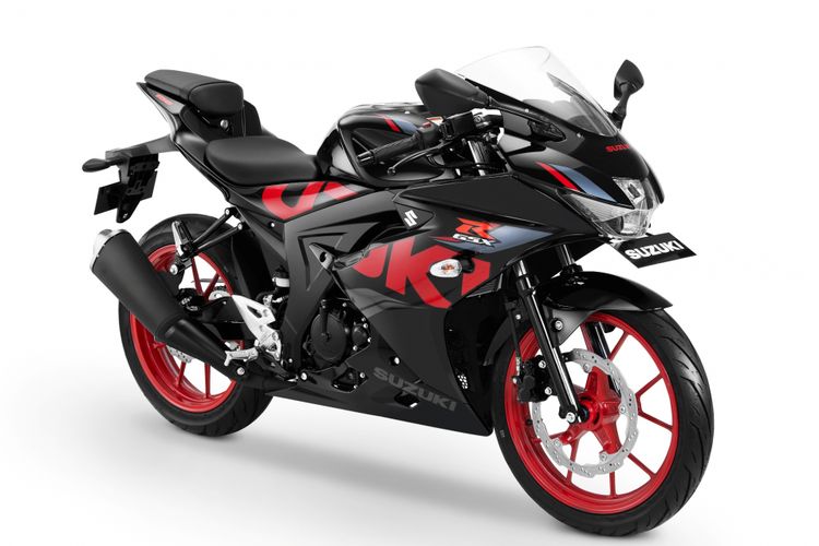 Warna Baru Suzuki GSX-R 150, hitam dengan pelek merah.