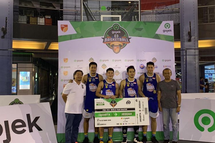 Satria Muda Pertamina Jakarta menjadi juara pada grand final IBL 3x3 Basketball Indonesia Tour 2019, Minggu (4/8/2019). 