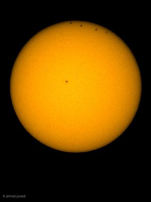 Foto Transit ISS di Muka Matahari