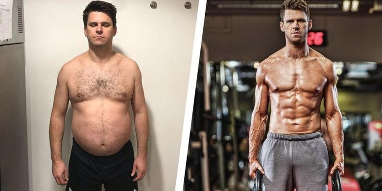 Transformasi berat badan Matt Ellengold.