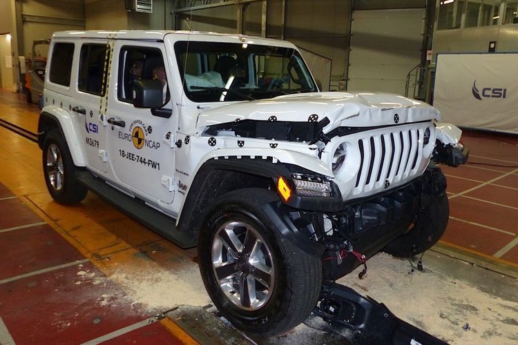 Hasil uji tabrak Jeep Wrangler mengecewakan