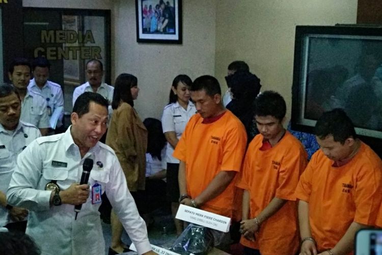 Kepala BNN Budi Waseso jabarkan tindak pidana TPPU Kepala Rutan Purwerojo di Jakarta, Rabu (17/1/2018)