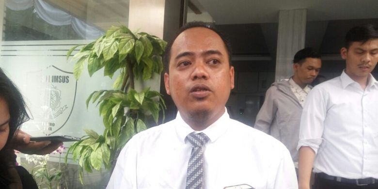 Muannas Al Aidid, pelapor Jonru Ginting, memenuhi panggilan pemeriksaan Polda Metro Jaya, Senin (4/9/2017).