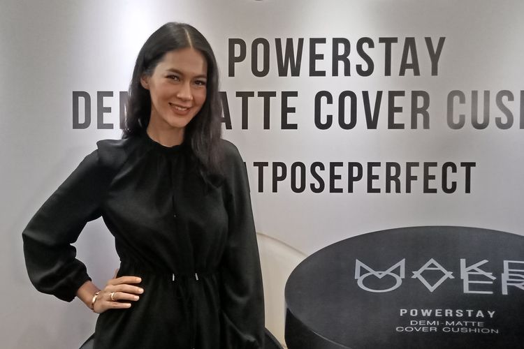 Model Paula Verhoeven ketika ditemui di kawasan Cipete, Jakarta Selatan, Selasa (28/5/2019).