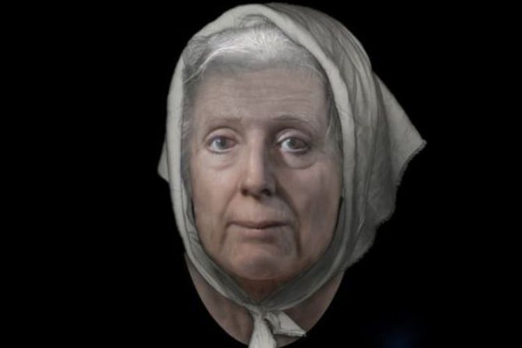 Seniman forensik merekonstruksi wajah penyihir Skotlandia bernama Lilias Adie. Dia meninggal dunia pada 1704. (BBC)