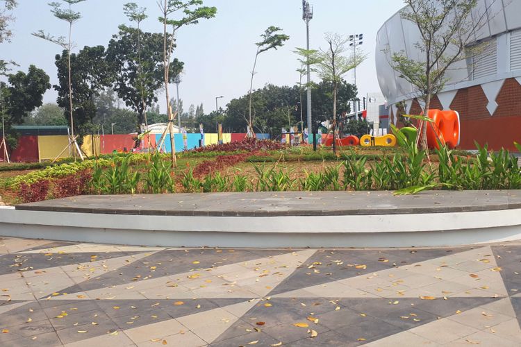Arena taman Jakarta International Velodrome. Foto diambil setelah peresmian Velodrome, Rabu (15/8/2018).