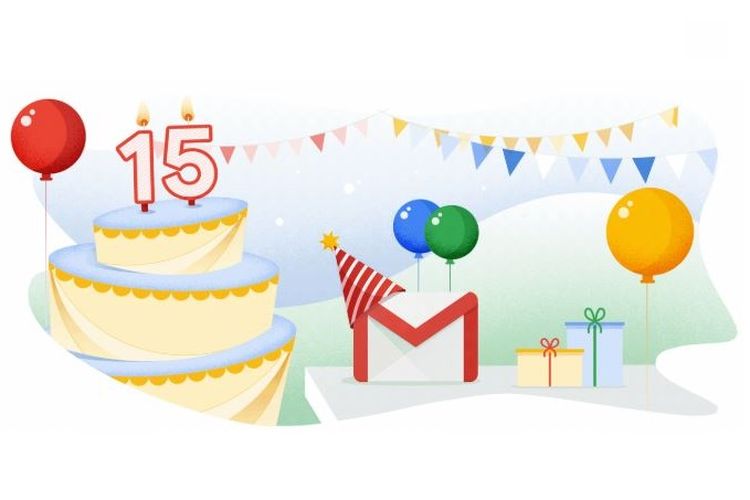 Ilustrasi Gmail 15 Tahun