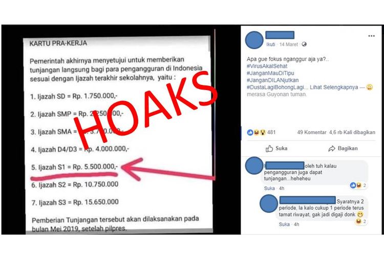 HOAKS Besaran Angka Tunjangan untuk Pengangguran Sesuai ...