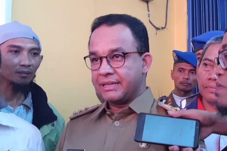 Gubernur DKI Jakarta Anies Baswedan di Cakung, Jakarta Timur, Selasa (26/2/2019).