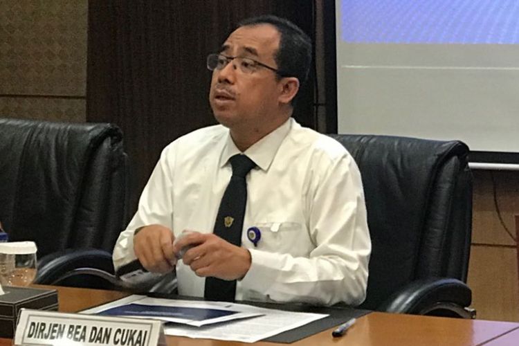 Direktur Jenderal Bea dan Cukai Heru Pambudi di Jakarta, Senin (17/9/2018).