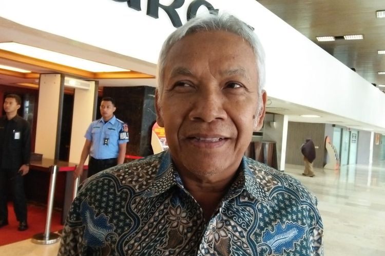 Wakil Ketua Dewan Pembina Partai Demokrat, Agus Hermanto di Kompleks Parlemen, Senayan, Jakarta, Jumat (14/6/2019)