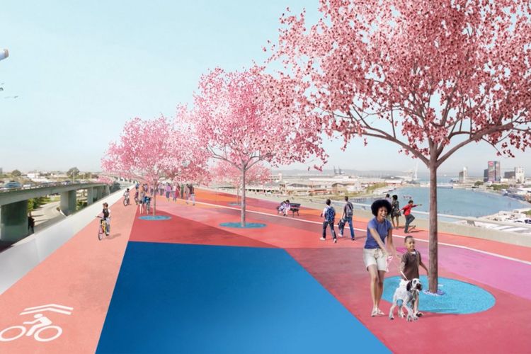 Proposal untuk melindungi Teluk San Francisco dari banjir yang disebabkan oleh perubahan iklim oleh perusahaan arsitektur BIG, One Architecture + Urbanism (ONE) dan Sherwood Design Engineers (Sherwood).