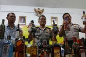 Polisi Amankan 7.122 Botol Miras Ilegal Asal Singapura