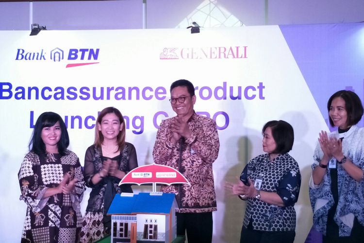 PT Asuransi Jiwa Generali Indonesia (Generali Indonesia) bersama PT Bank Tabungan Negara (Persero) meluncurkan Generali Protection (G-PRO), produk asuransi bagi para nasabah Kredit Pemilikan Rumah (KPR) di Menara Bank BTN, Jakarta, Rabu (21/2/2018).