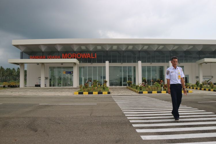 Terminal di Bandara Maleo, Morowali, Sulawesi Tengah, saat ku jungan kerja bersama Kementerian Perhubungan, Dirjen Perhubungan Udara, Selasa (27/2/2018).
