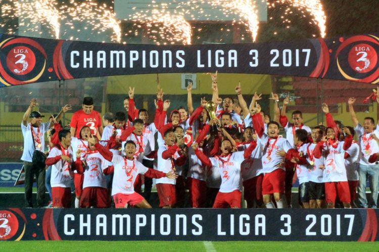 Blitar United menjadi juara Liga 3, Minggu (17/12/2017).