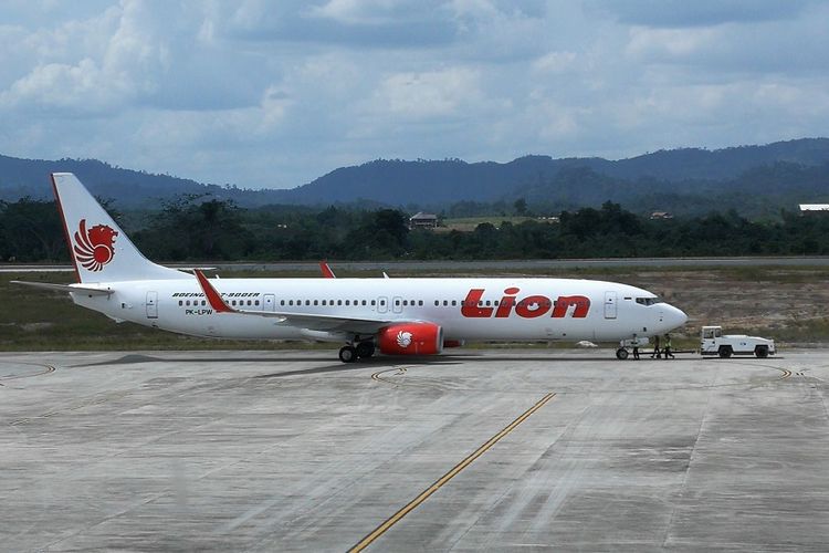 Pesawat Lion Air di Bandara APT Pranoto Samarinda Kalimantan Timur beberapa waktu lalu