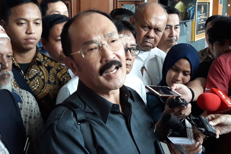 Fredrich Yunadi di Pengadilan Tipikor Jakarta, Kamis (22/2/2018).