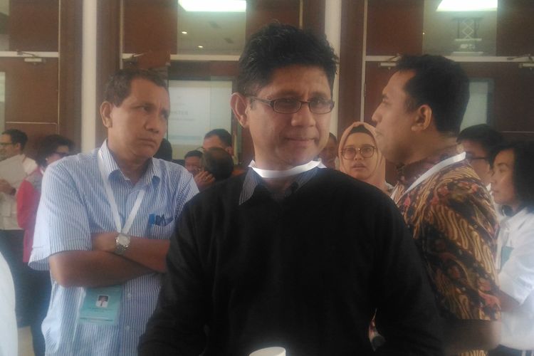 Wakil ketua Komisi Pemberantasan Korupsi (KPK) Laode Muhammad Syarif diGedung Pusdiklat Kemensetneg, Jakarta Selatan, Kamis (18/7/2019).  