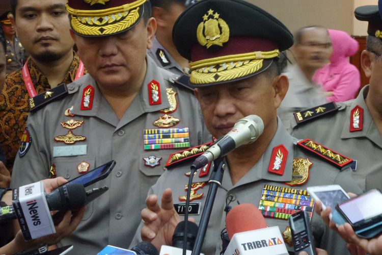 Kapolri Jenderal Pol Tito Karnavian di Rupatama Mabes Polri, Jakarta, Kamis (11/1/2018).