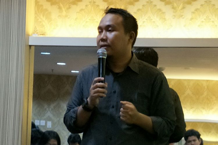 Peneliti Perkumpulan untuk Pemilu dan Demokrasi (Perludem) Fadli Ramadhanil ketika ditemui di D Hotel, Jakarta, Selasa (29/5/2018).