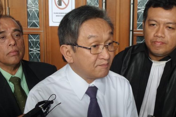Pengacara Maqdir Ismail di Pengadilan Tipikor Jakarta, Rabu (8/2/2017).