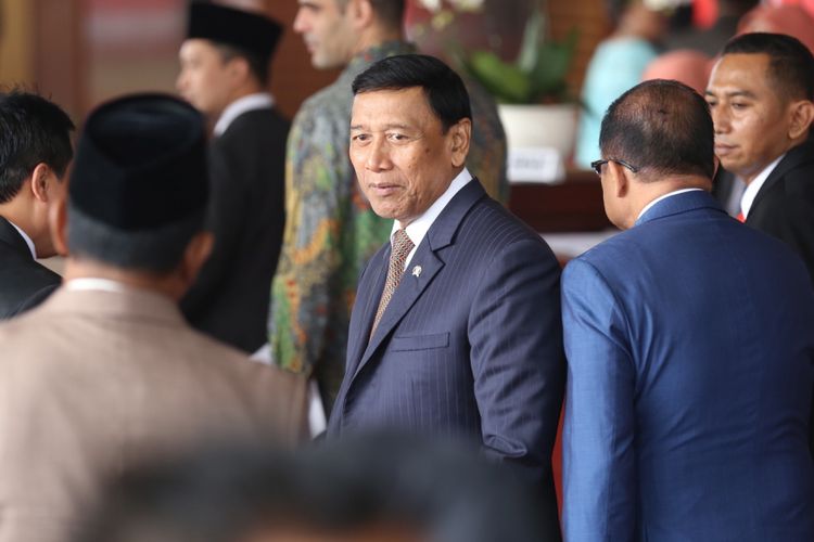 Menteri Koordinator Politik, Hukum dan Keamanan ( Menko Polhukam) Wiranto menghadiri sidang tahunan Majelis Permusyawaratan Rakyat Republik Indonesia Tahun 2018 di Kompleks Parlemen, Senayan, Jakarta, Kamis (16/8/2017). Presiden Joko Widodo menyampaikan pidato, yakni pidato kenegaraan dalam rangka Hari Ulang Tahun RI ke 73.